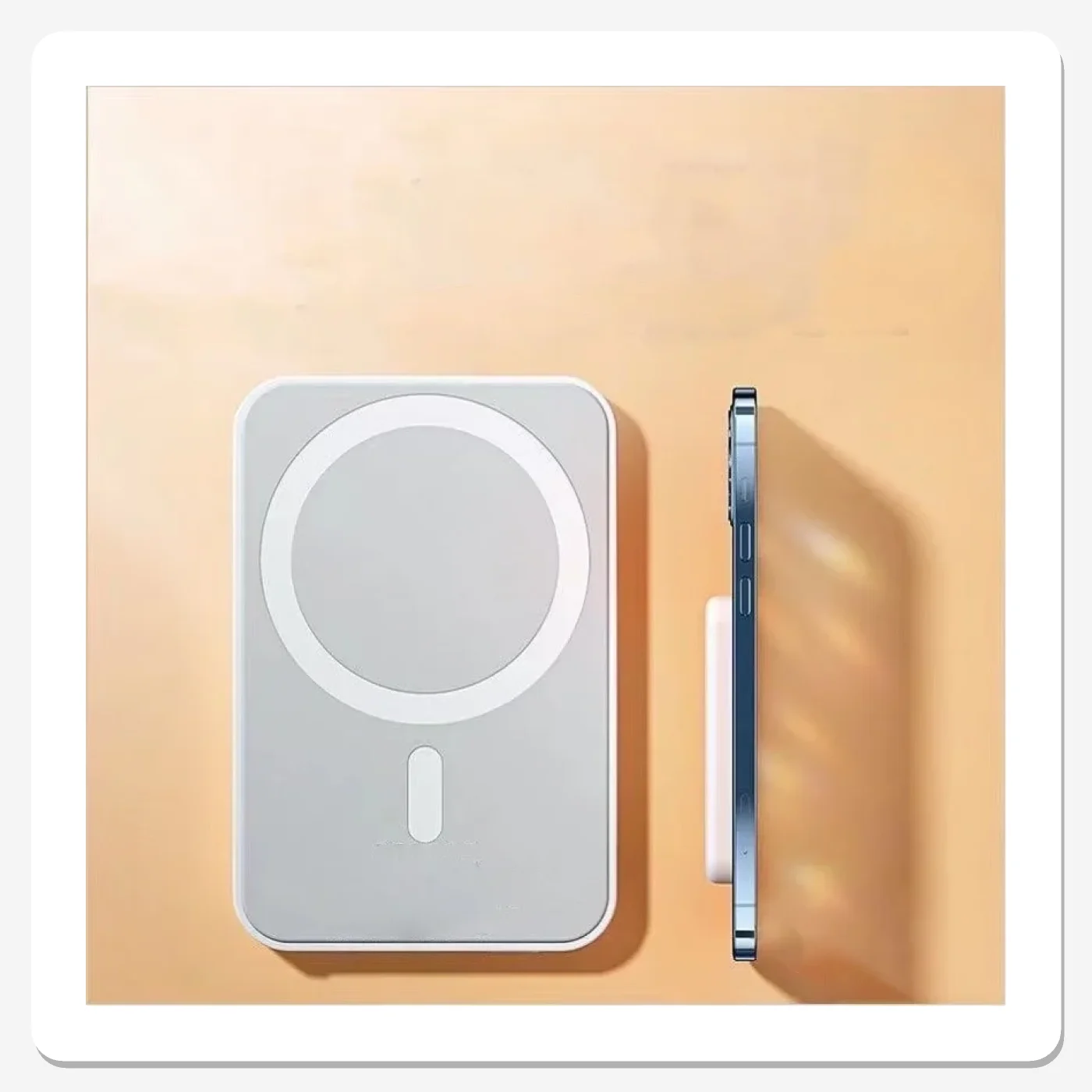 Carregador Magsafe Portátil Indução iPhone Apple Carga Magnética