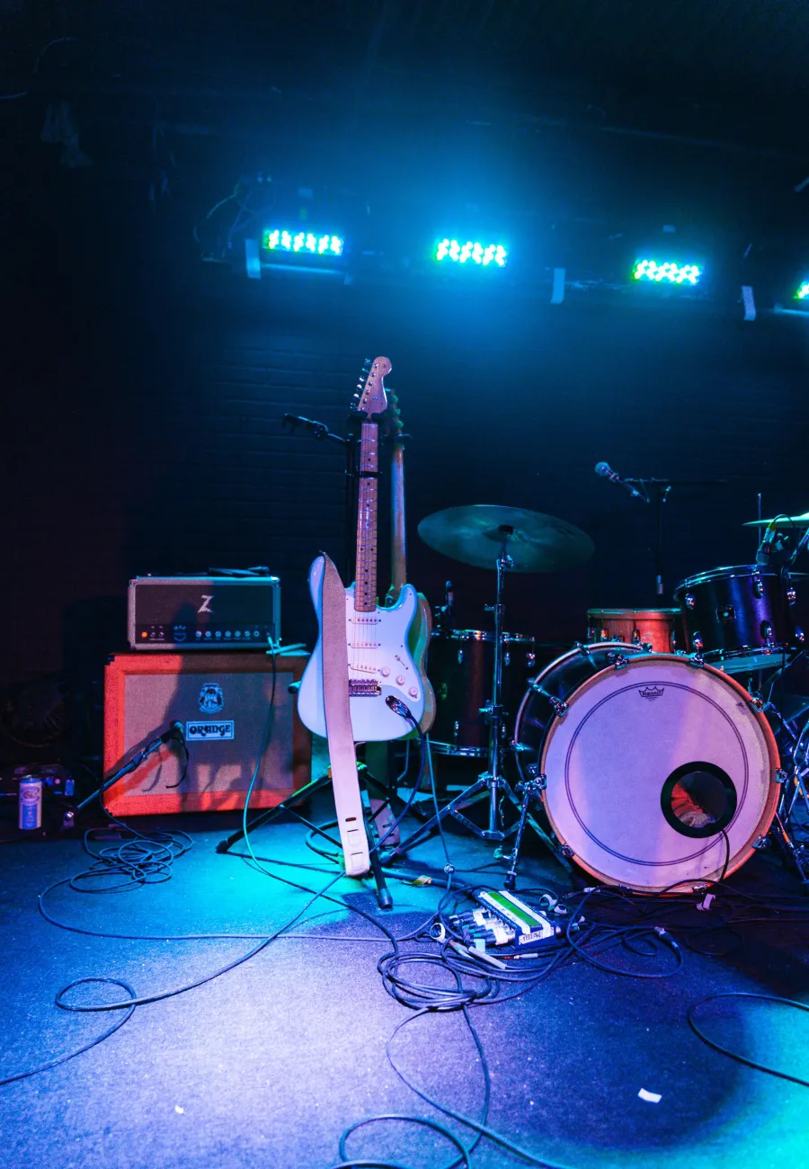Backline pronto para tocar